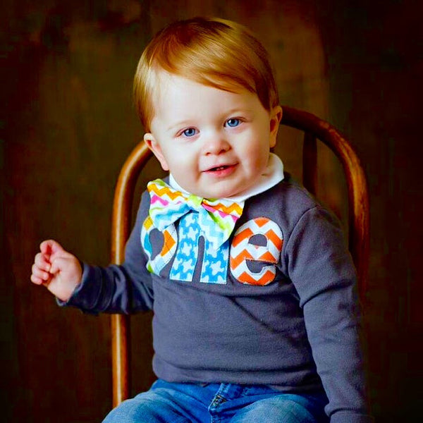 Birthday shirt Long Sleeve Navy one Birthday Shirt - applique argyle, airplanes, chevron- Boys 1st Birthday